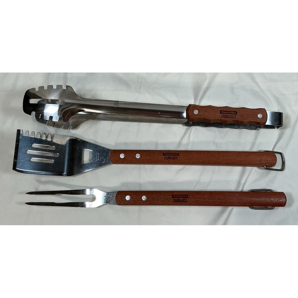 Tramontina 3 Piece Stainless Steel Grilling Tool Set